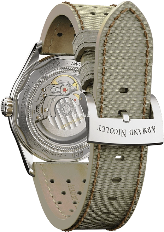 Armand Nicolet,MM2-41 41mm,41mm,Stainless Steel,Green,Automatic,Day,Sapphire,Crystal Glass,A740P,A740P-NV-P0640KM8