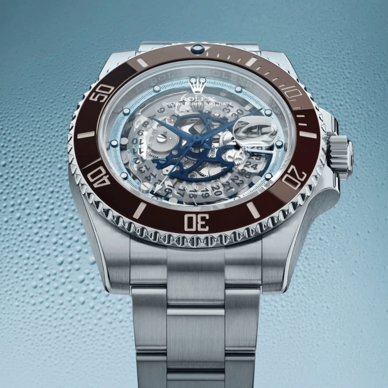 Artisans De Genève,Other ,Stainless Steel,Silver,Automatic,Day,48hours,Brown Ice