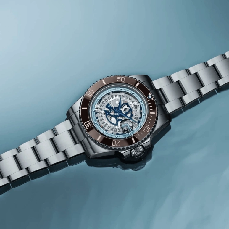 Artisans De Genève,Other ,Stainless Steel,Silver,Automatic,Day,48hours,Brown Ice
