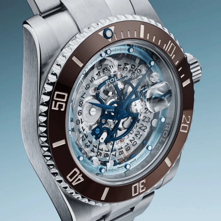 Artisans De Genève,Other ,Stainless Steel,Silver,Automatic,Day,48hours,Brown Ice