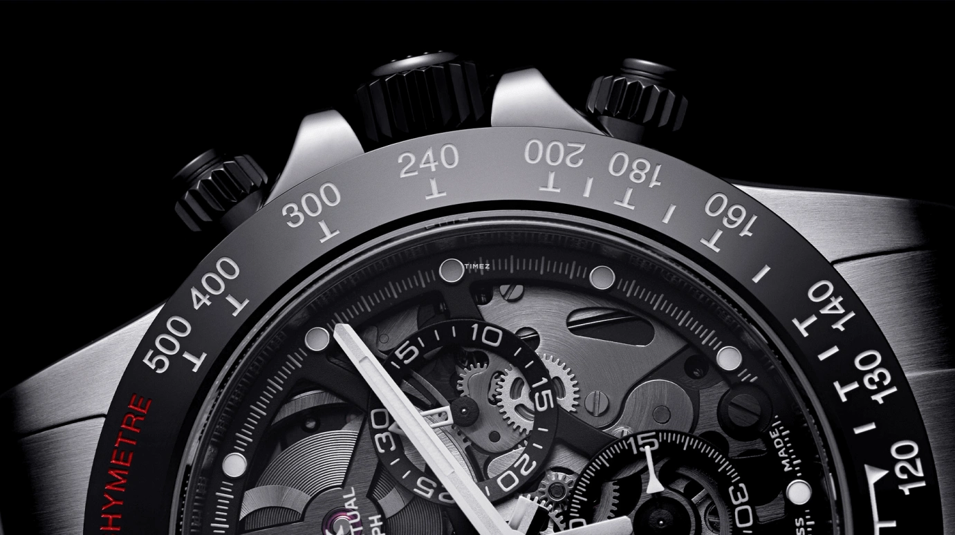 Artisans De Genève,Other 40mm,40mm,Stainless Steel,Black,Automatic,Chronograph,72hours,Rubinho pour Rubens Barrichello