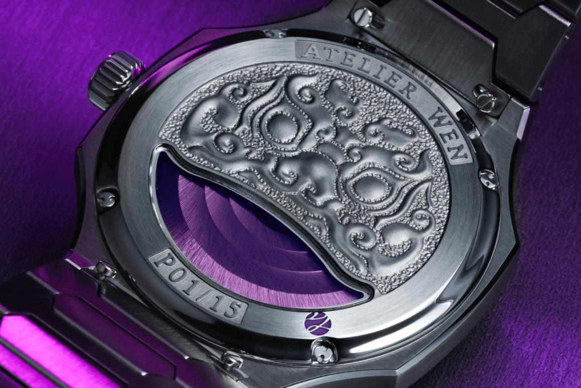 Atelier Wen,Perception 40x47mm,40x47mm,Titanium,Purple,Automatic,41hours,Sapphire,Crystal Glass,Perception Mu