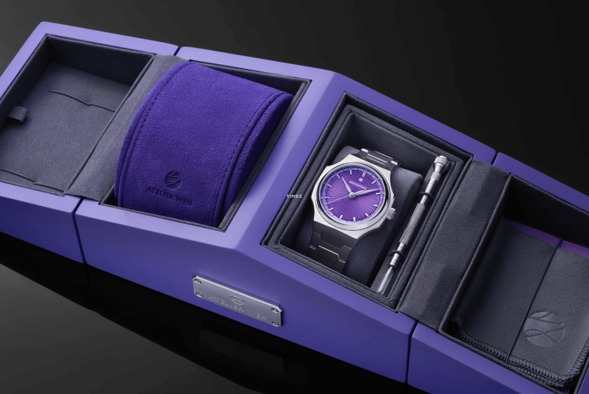 Atelier Wen,Perception 40x47mm,40x47mm,Titanium,Purple,Automatic,41hours,Sapphire,Crystal Glass,Perception Mu