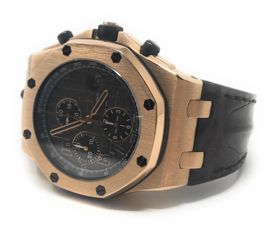 Audemars Piguet,Royal Oak Offshore 42mm,42mm,Rose Gold,Brown,Automatic,Chronograph,Day,26192OR,26192OR.OO.D081CR.01