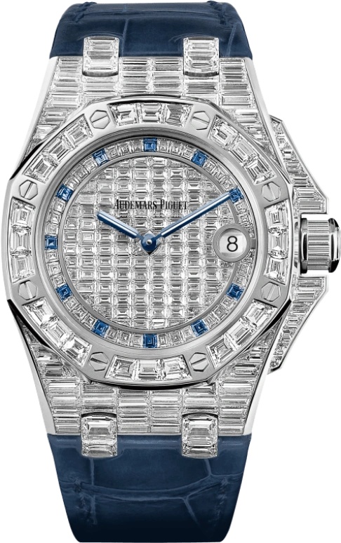 Audemars Piguet,Royal Oak Offshore 37mm,37mm,White Gold,Silver,Quartz,Day,In-house Caliber,67543BC,67543BC.ZZ.D023CR.01