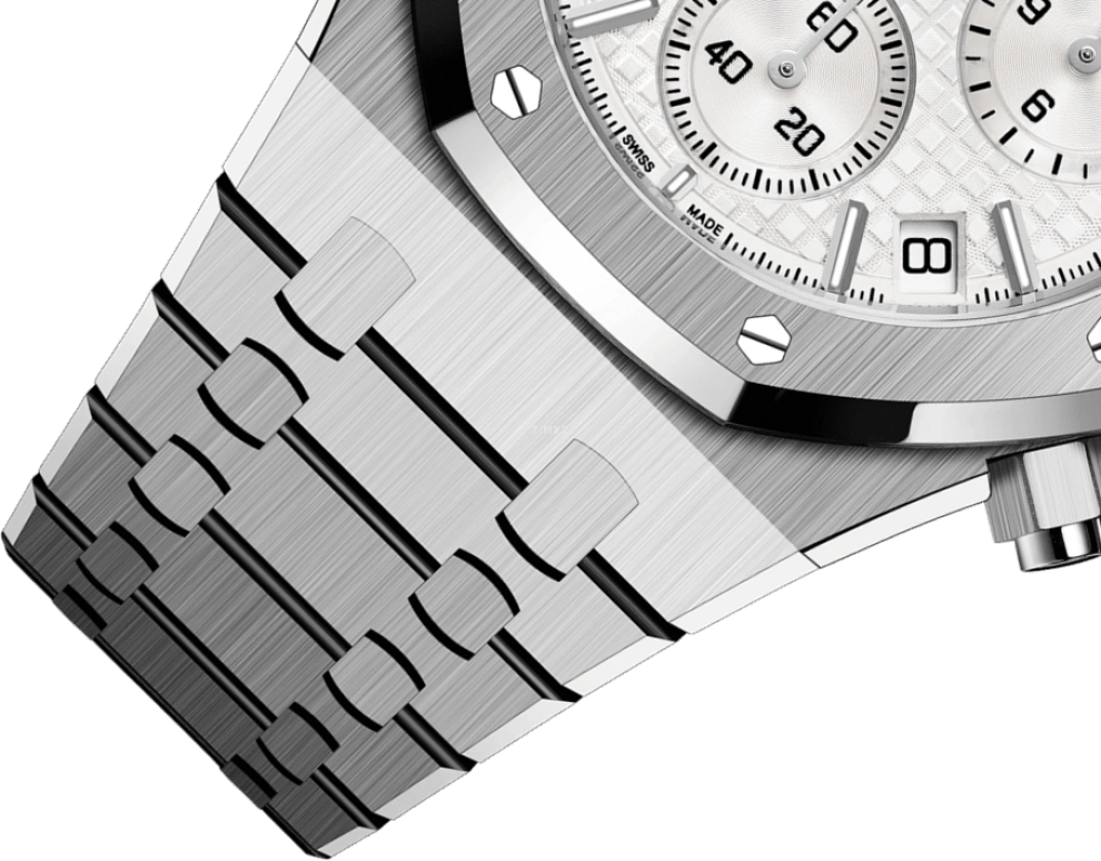 Audemars Piguet,Royal Oak 41mm,41mm,Stainless Steel,Silver,Silver White,White,Automatic,Chronograph,Day,26240ST,26240ST.OO.1320ST.03 50th