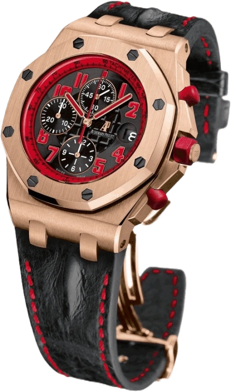 Audemars Piguet,Royal Oak Offshore 42mm,42mm,Pink Gold,Black,Automatic,Chronograph,Day,26299OR,26299OR.OO.D001CA.01