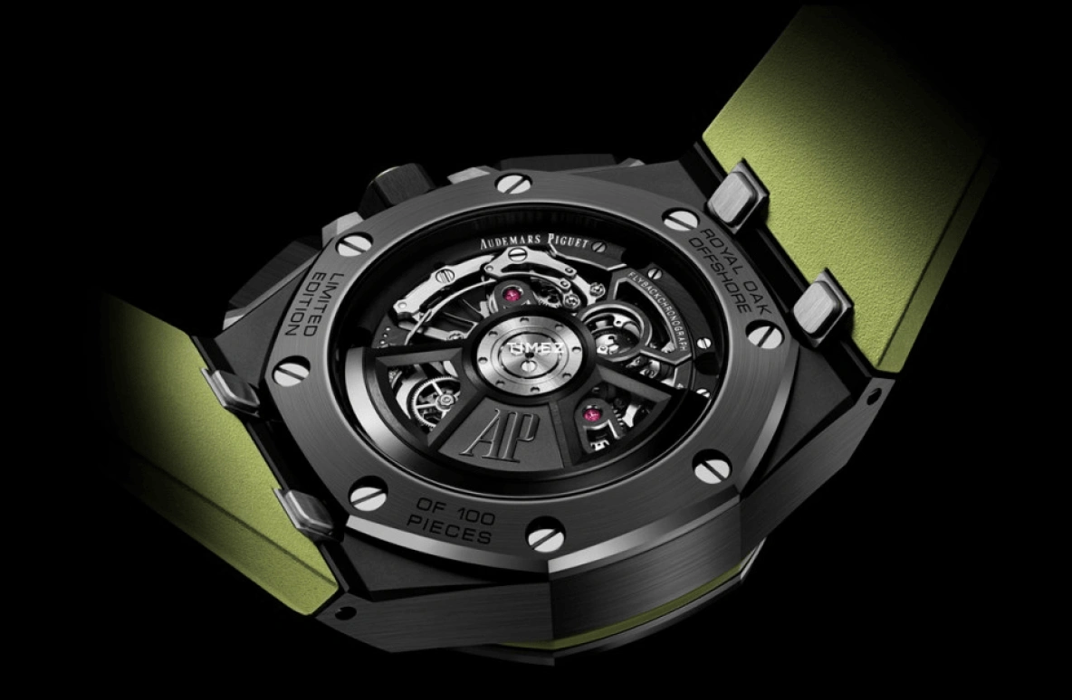 Audemars Piguet,Royal Oak Offshore 43mm,43mm,Ceramic,Green,Skeleton,Automatic,Chronograph,Tourbillon,26622CE,26622CE.OO.D062CA.01