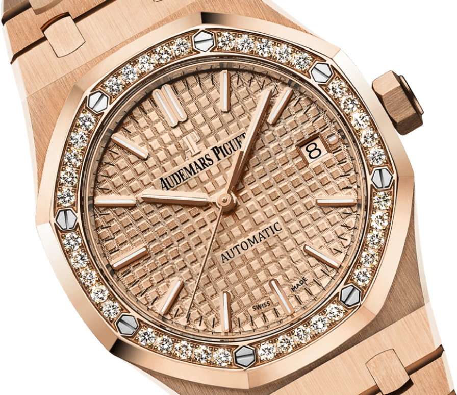 Audemars Piguet,Royal Oak 37mm,37mm,Pink Gold,Pink,Automatic,Day,60hours,15451OR,15451OR.ZZ.1256OR.03