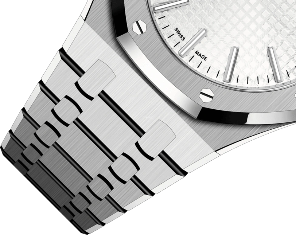 Audemars Piguet,Royal Oak 41mm,41mm,Stainless Steel,Silver,White,Automatic,Day,70hours,Romelu Lukaku,15510ST,15510ST.OO.1320ST.03 50th