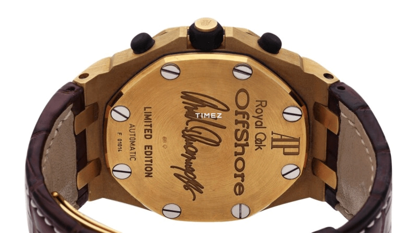 Audemars Piguet,Royal Oak Offshore 42mm,42mm,Yellow Gold,Brown,Automatic,Chronograph,Day,26007BA,26007BA.OO.D088CR.01