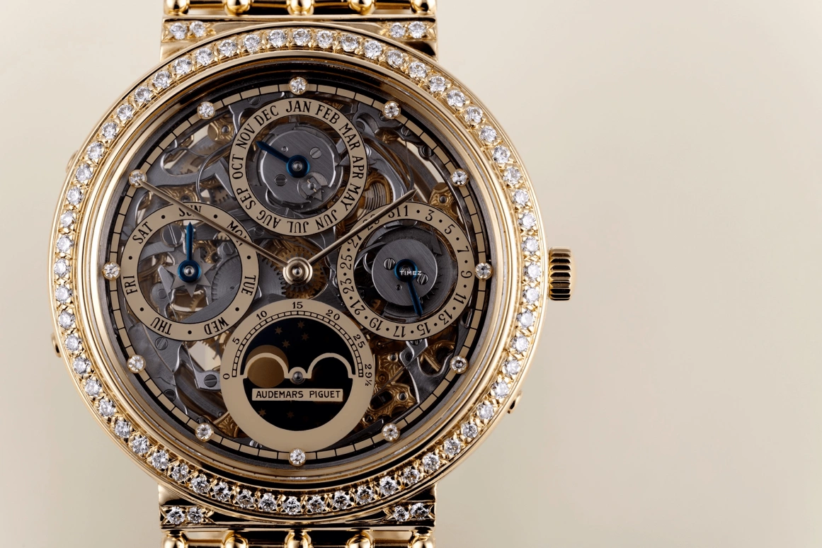 Audemars Piguet,Other 36mm,36mm,Yellow Gold,Skeleton,Automatic,Moonphase,Perpetual Calendar,Month,Date,40hours,In-house Caliber,5582BA