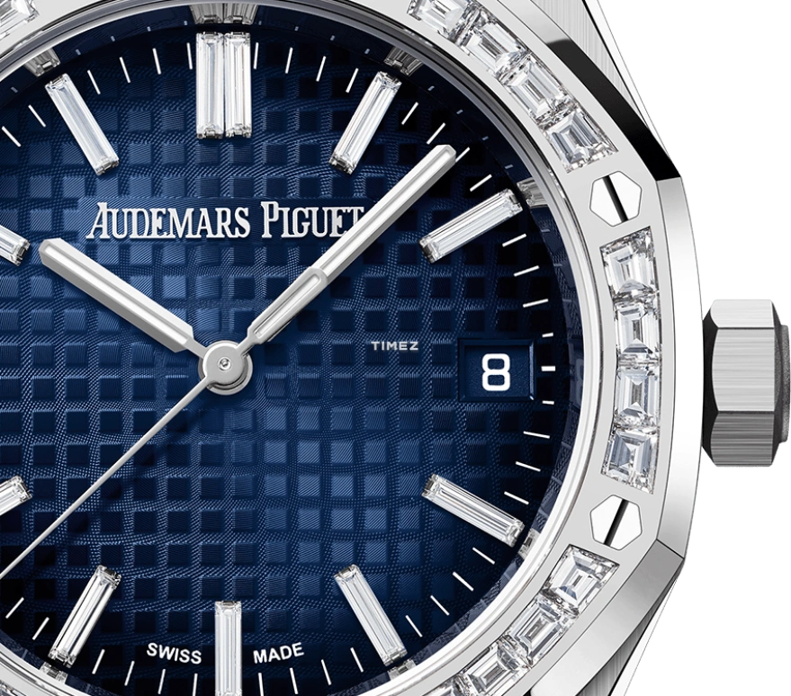 Audemars Piguet,Royal Oak 37mm,37mm,White Gold,Blue,Automatic,Day,60hours,15551BC,15551BC.ZZ.1356BC.01
