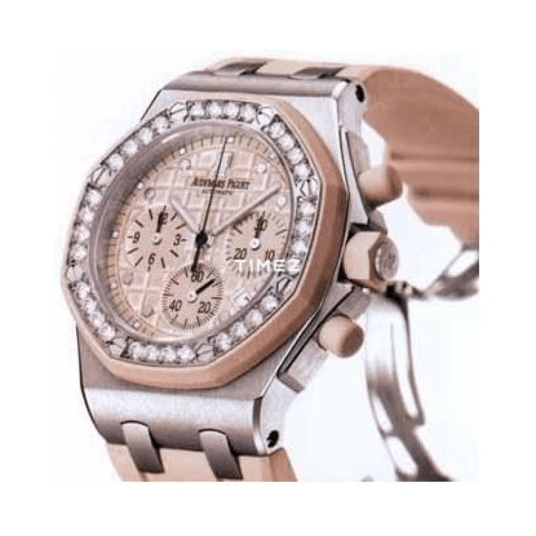 Audemars Piguet,Royal Oak Offshore 40mm,40mm,Stainless Steel,Pink,Automatic,Chronograph,Day,26048SK,26048SK.ZZ.D081CA.01
