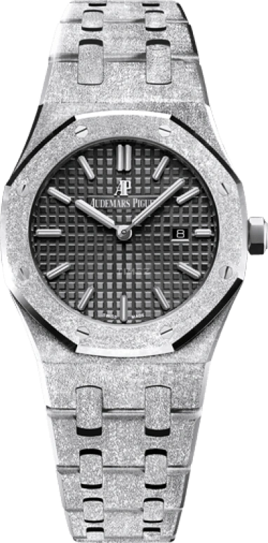 Audemars Piguet,Royal Oak 33mm,33mm,White Gold,Black,Quartz,Day,In-house Caliber,67653BC,67653BC.GG.1263BC.02