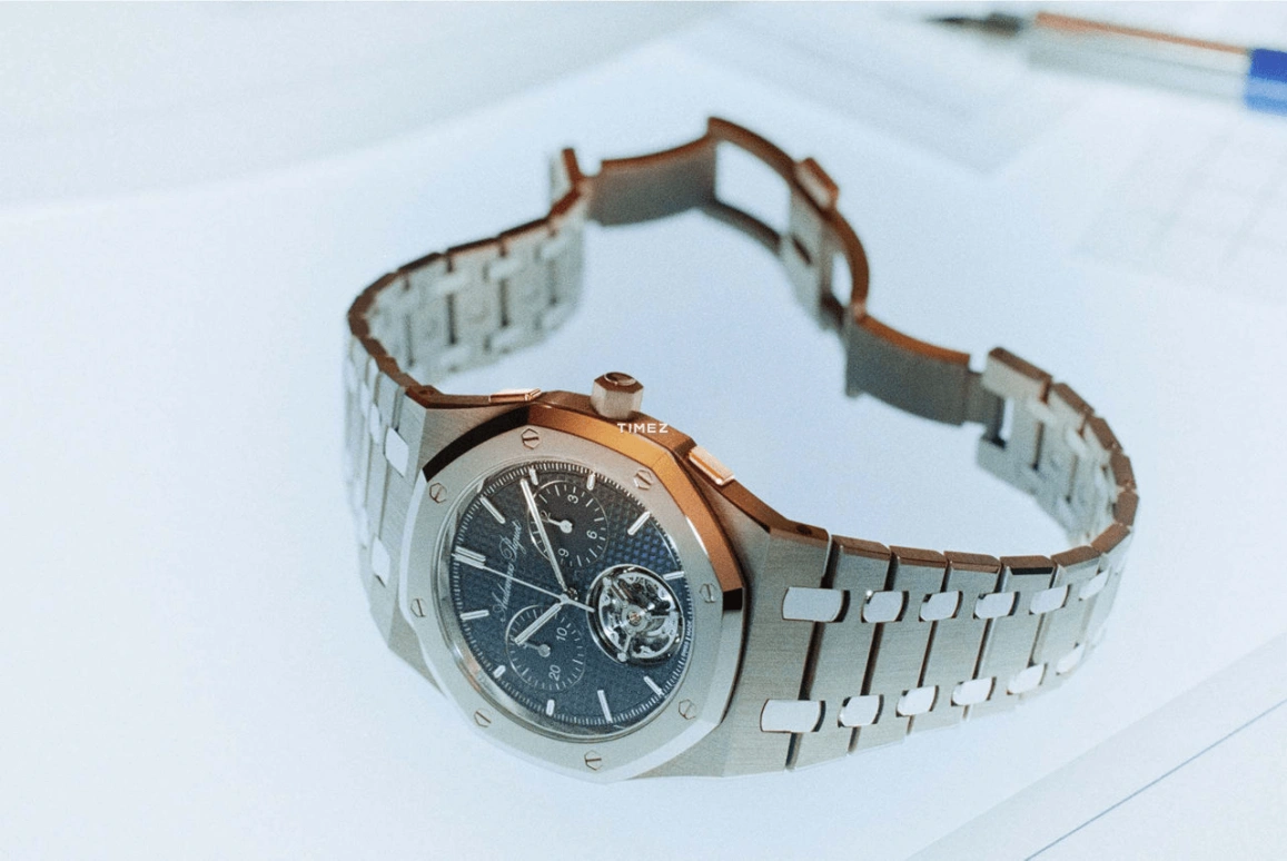 Audemars Piguet,Royal Oak 39mm,39mm,Titanium,Blue,Automatic,Chronograph,Tourbillon,Flyback,26545XT,26545XT.OO.1240XT.01