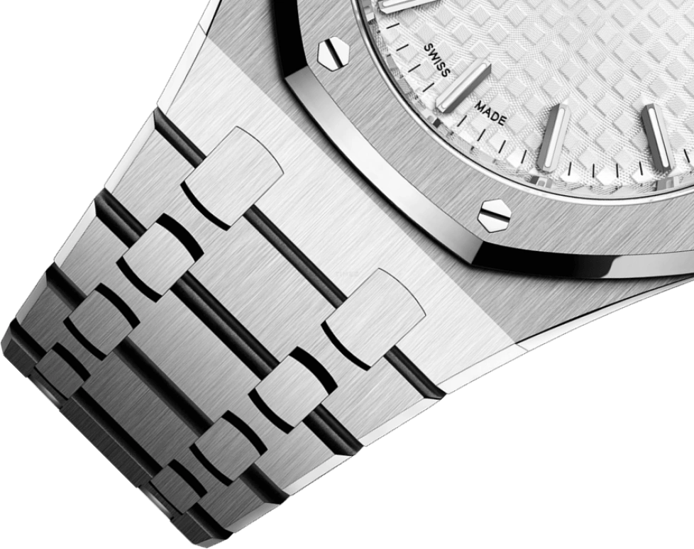 Audemars Piguet,Royal Oak 34mm,34mm,Stainless Steel,Silver,White,Automatic,Day,50hours,77350ST,77350ST.OO.1261ST.01