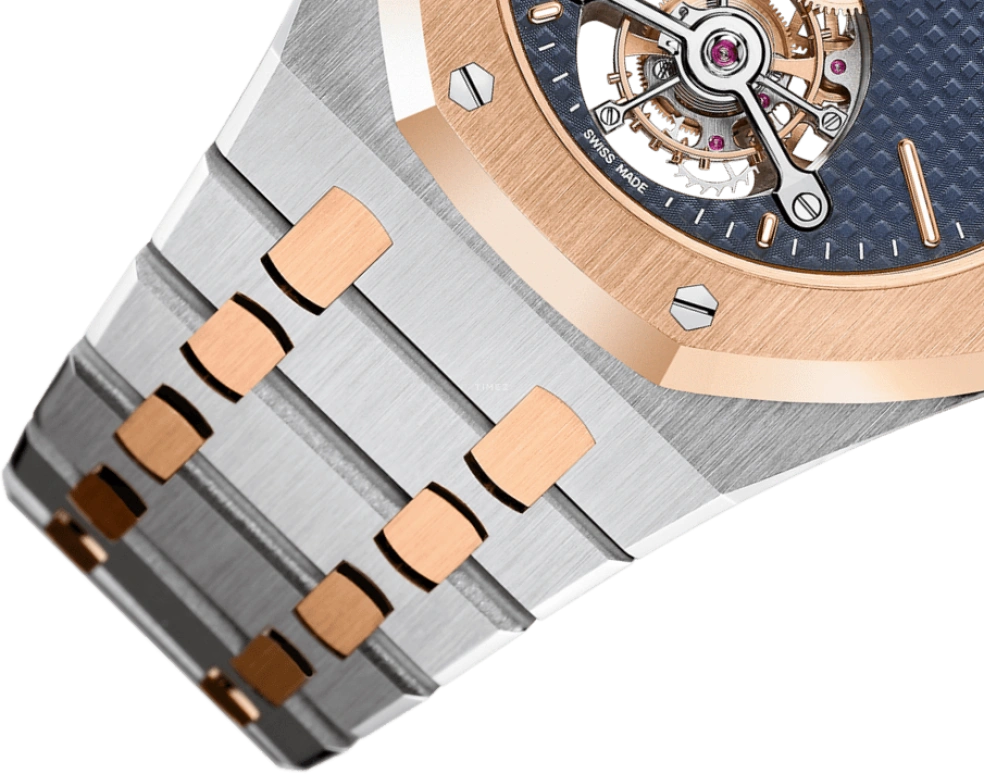 Audemars Piguet,Royal Oak 41mm,41mm,Pink Gold,Stainless Steel,Blue,Handwound,Tourbillon,70hours,26517SR,26517SR.OO.1220SR.01