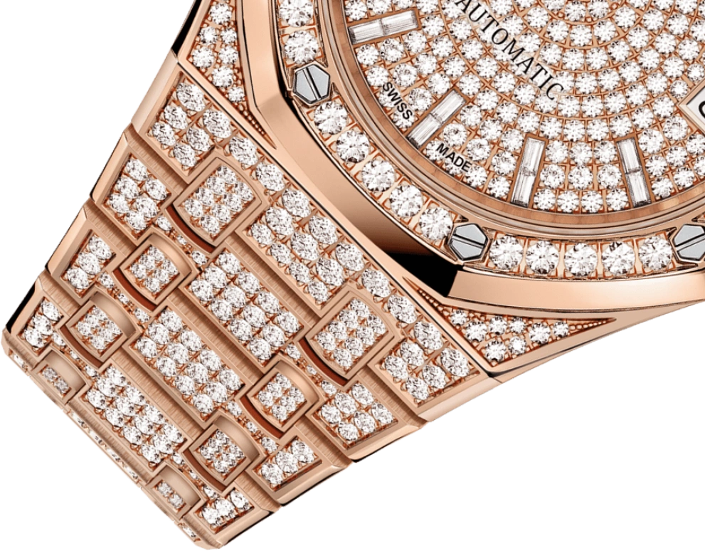 Audemars Piguet,Royal Oak 37mm,37mm,Pink Gold,Rose Gold,Automatic,Day,60hours,Georgina Rodríguez,15452OR,15452OR.ZZ.1258OR.02