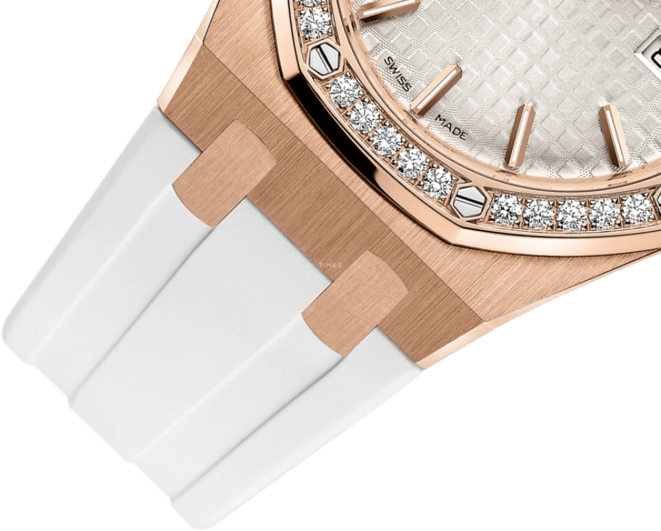 Audemars Piguet,Royal Oak 33mm,33mm,Pink Gold,Silver,White,Quartz,Day,In-house Caliber,67651OR,67651OR.ZZ.D010CA.01