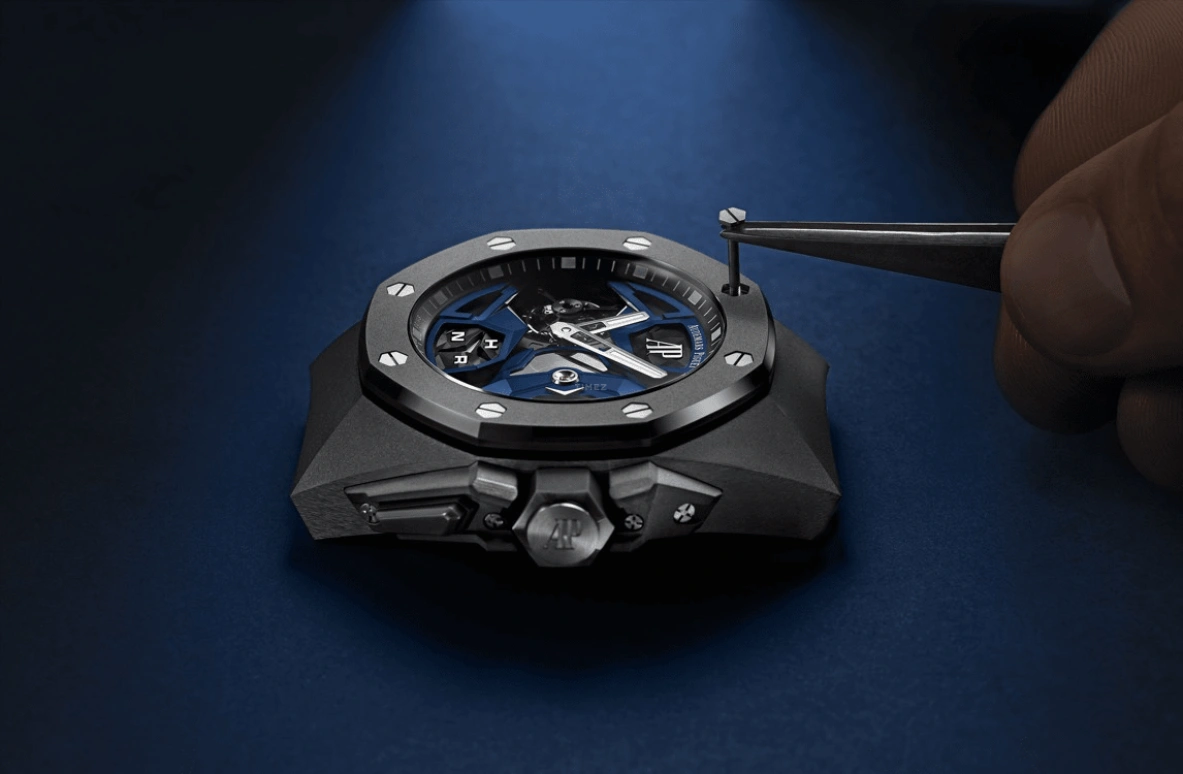 Audemars Piguet,Royal Oak Concept 44mm,44mm,Titanium,Ceramic,Skeleton,Handwound,Dule Time,Tourbillon,Function Selector,26589IO,26589IO.OO.D030CA.01