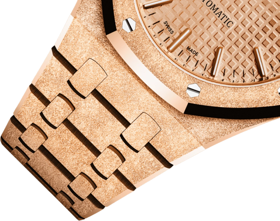 Audemars Piguet,Royal Oak 37mm,37mm,Pink Gold,Pink,Automatic,Day,60hours,15454OR,15454OR.GG.1259OR.03