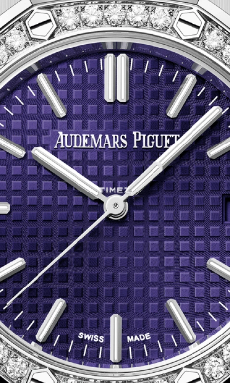 Audemars Piguet,Royal Oak 37mm,37mm,White Gold,Purple,Automatic,Day,60hours,15551BC,15551BC.ZZ.1356BC.02