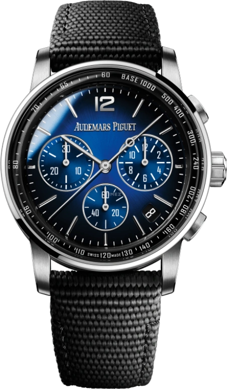 Audemars Piguet,CODE 11.59 41mm,41mm,White Gold,Blue,Automatic,Chronograph,Day,Flyback,26393BC,26393BC.OO.A002KB.01