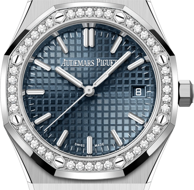 Audemars Piguet,Royal Oak 34mm,34mm,Stainless Steel,Blue,Automatic,Day,50hours,77451ST,77451ST.ZZ.1361ST.02 50th