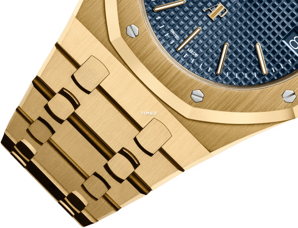 Audemars Piguet,Royal Oak 39mm,39mm,Yellow Gold,Blue,Automatic,Day,40hours,15202BA,15202BA.OO.1240BA.01.A