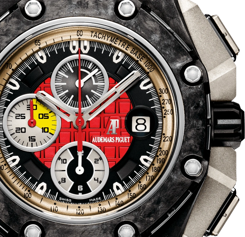Audemars Piguet,Royal Oak Offshore 44mm,44mm,Titanium,Ceramic,Carbon,Red,Black,Automatic,Chronograph,Day,26290IO,26290IO.OO.A001VE.01