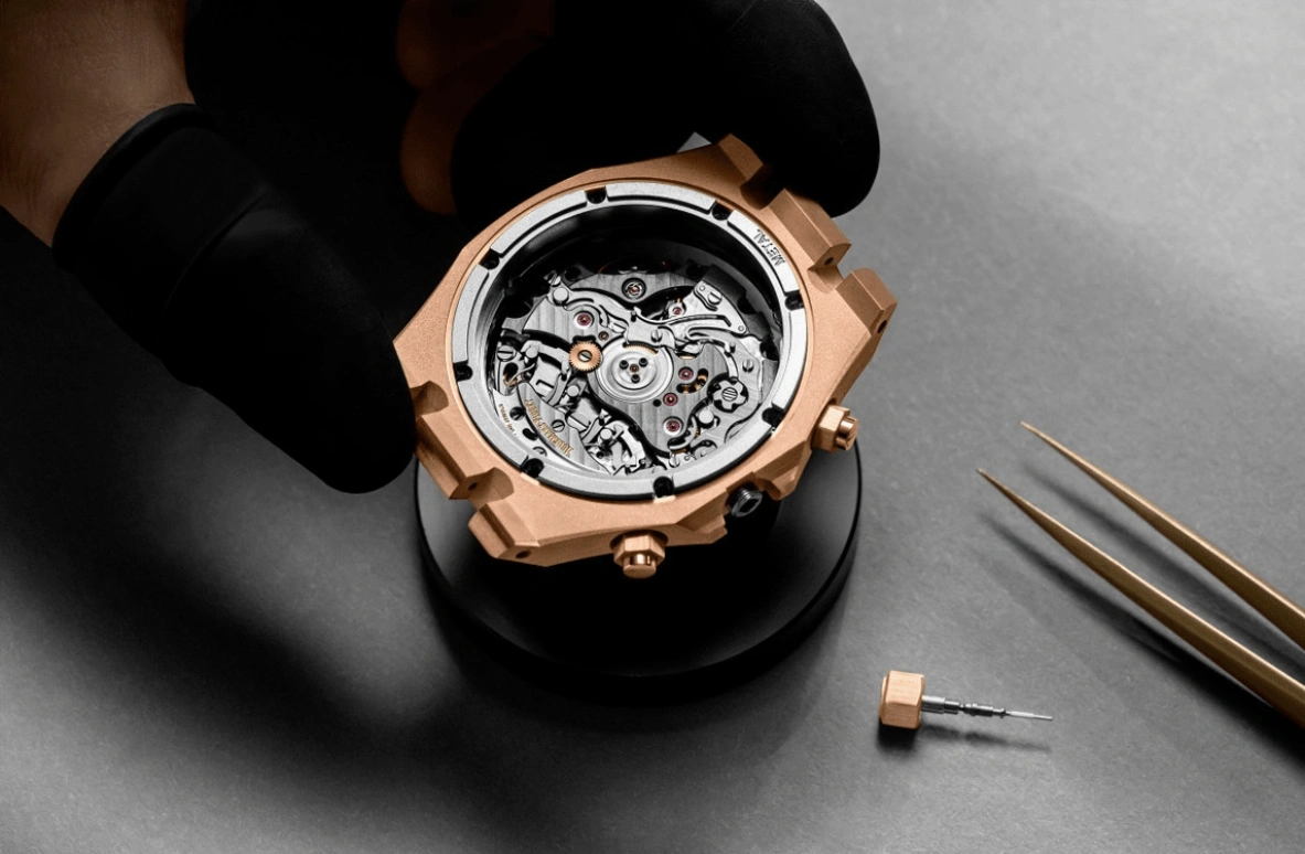Audemars Piguet,Royal Oak 41mm,41mm,Pink Gold,Green,Automatic,Chronograph,Day,26240OR,26240OR.OO.1320OR.04 50th