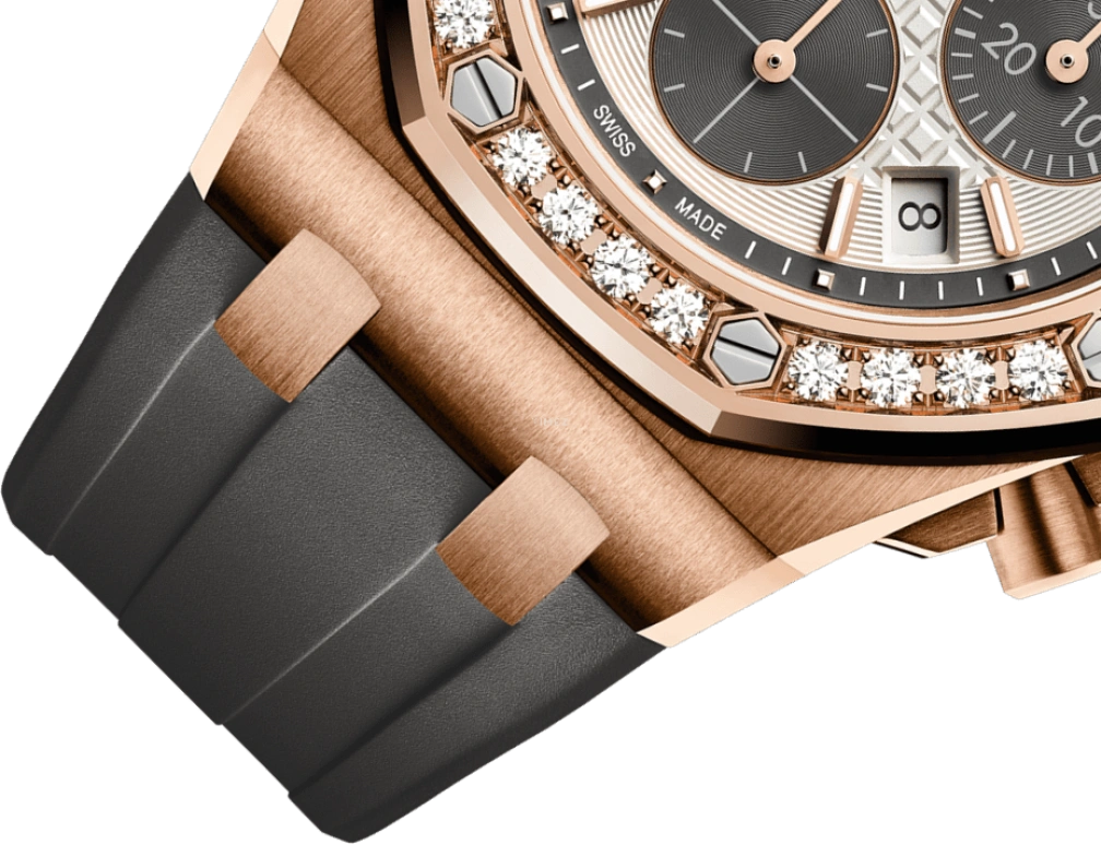 Audemars Piguet,Royal Oak Offshore 37mm,37mm,Pink Gold,Silver,White,Automatic,Chronograph,Day,26231OR,26231OR.ZZ.D003CA.01
