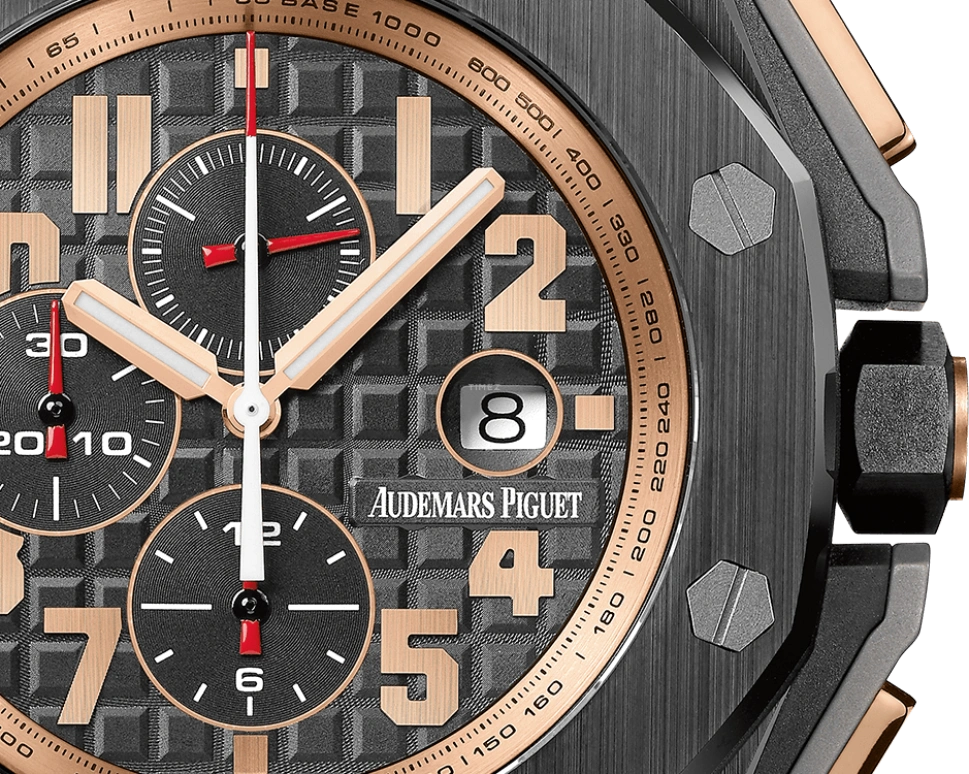 Audemars Piguet,Royal Oak Offshore 48mm,48mm,Pink Gold,Titanium,Ceramic,Black,Automatic,Chronograph,Day,26378IO,26378IO.OO.A001KE.01