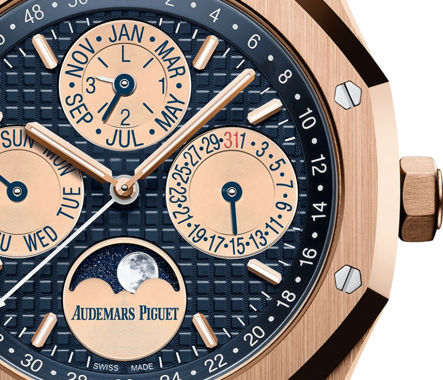 Audemars Piguet,Royal Oak 41mm,41mm,Rose Gold,Automatic,Moonphase,Perpetual Calendar,Leap Year,Month,40hours,In-house Caliber,26584OR,26584OR.OO.1220OR.02