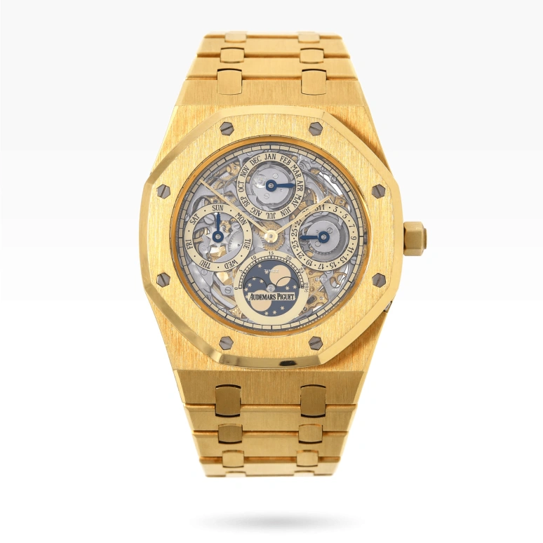 Audemars Piguet,Royal Oak 39mm,39mm,Yellow Gold,Skeleton,Automatic,Moonphase,Perpetual Calendar,Month,Date,Sapphire,Octagon,Pharrell Williams,25636BA,25636BA.OO.0944BA.01