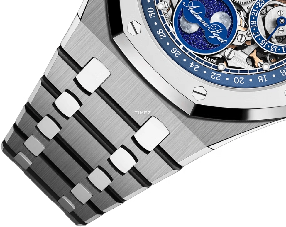 Audemars Piguet,Royal Oak 41mm,41mm,Titanium,Blue,Automatic,Moonphase,Perpetual Calendar,Leap Year,Month,40hours,In-house Caliber,26585XT,26585XT.OO.1220XT.01