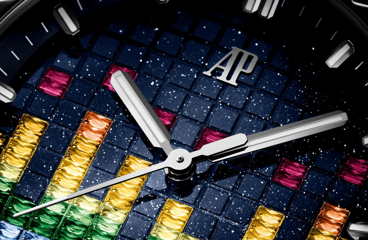 Audemars Piguet,Royal Oak Offshore 37mm,37mm,White Gold,Multi-Color,Orange,Blue,Green,Automatic,60hours,In-house Caliber,77601BC,77601BC.YY.D343CA.01