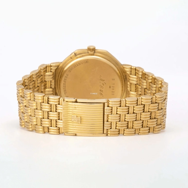 Audemars Piguet,Other 36mm,36mm,Yellow Gold,Silver,White,Automatic,Moonphase,Perpetual Calendar,Month,Date,Sapphire,Octagon,25557BA Silvered