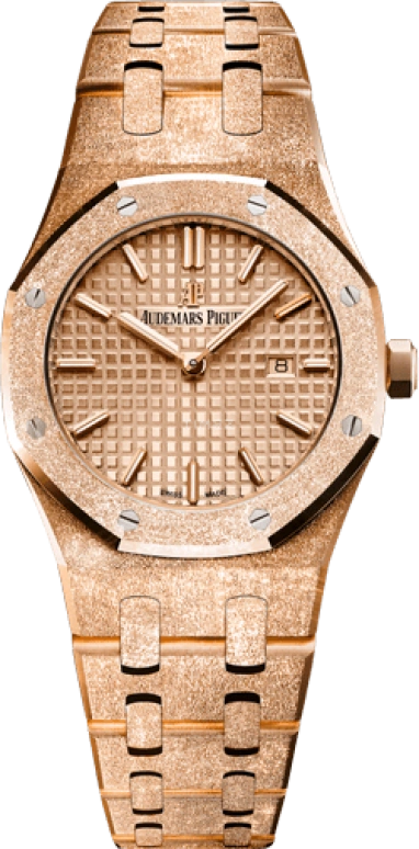 Audemars Piguet,Royal Oak 33mm,33mm,Rose Gold,Pink,Quartz,Day,In-house Caliber,67653OR,67653OR.GG.1263OR.02