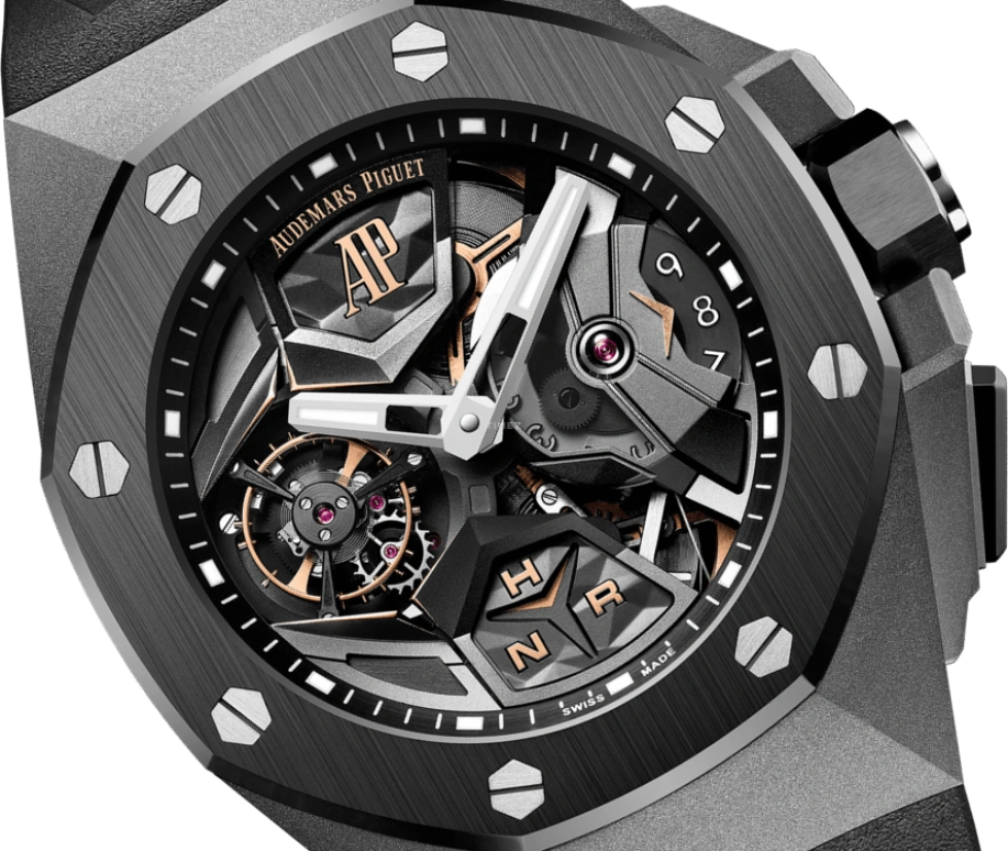 Audemars Piguet,Royal Oak Concept 44mm,44mm,Titanium,Ceramic,Skeleton,Handwound,Dule Time,Tourbillon,Function Selector,26589IO,26589IO.OO.D002CA.01