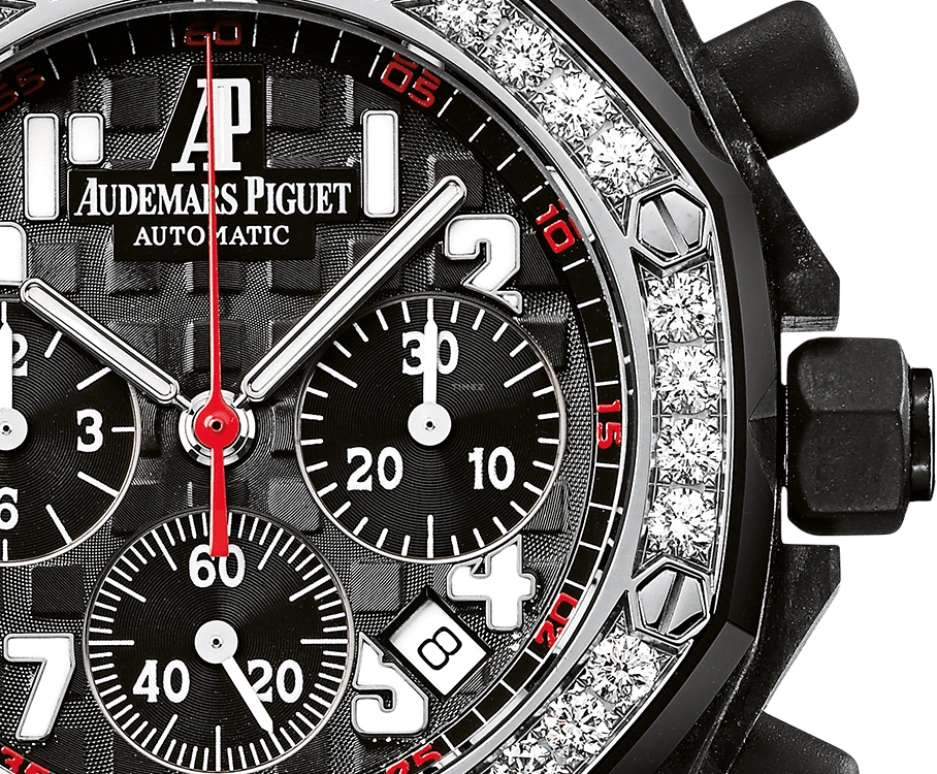 Audemars Piguet,Royal Oak Offshore 37mm,37mm,Ceramic,Carbon,Rubber,Black,Automatic,Chronograph,Day,26267FS,26267FS.ZZ.D002CA.01