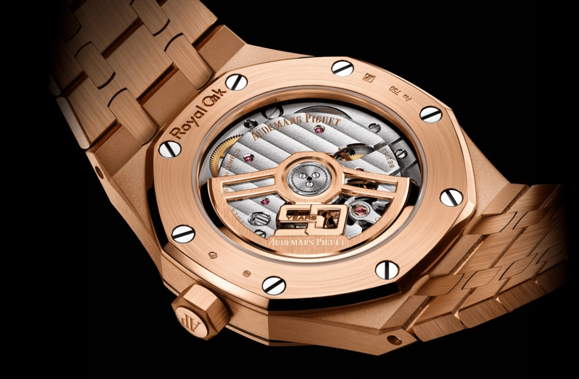Audemars Piguet,Royal Oak 37mm,37mm,Pink Gold,Green,Automatic,Day,60hours,15551OR,15551OR.ZZ.1356OR.03 50th
