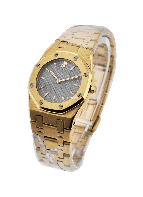 Audemars Piguet,Royal Oak 19.50mm,19.50mm,Yellow Gold,Black,Quartz,Sapphire,Crystal Glass,Octagon,67075BA,67075BA.OO.1100BA.04