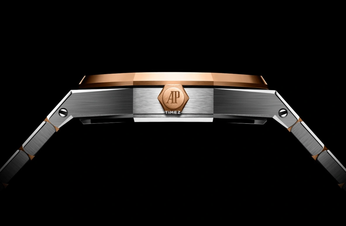 Audemars Piguet,Royal Oak 34mm,34mm,Stainless Steel,Rose Gold,Silver,White,Automatic,Day,50hours,77450SR,77450SR.OO.1361SR.02