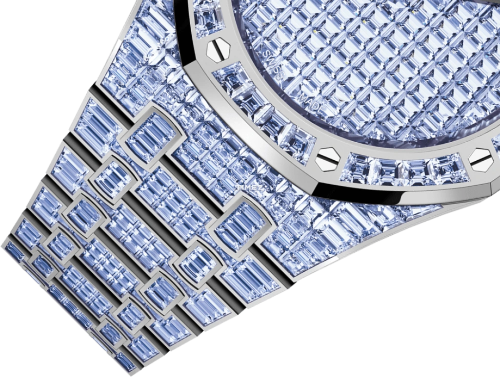 Audemars Piguet,Royal Oak 37mm,37mm,White Gold,Blue,Automatic,60hours,In-house Caliber,15554BC,15554BC.TF.1274BC.01