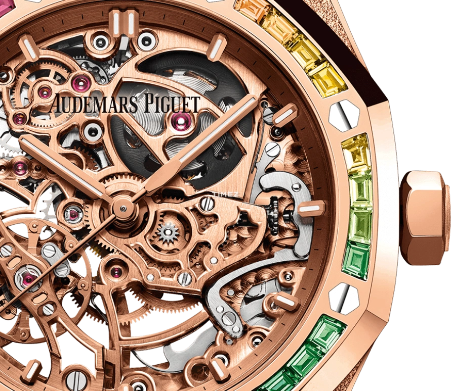 Audemars Piguet,Royal Oak 37mm,37mm,Pink Gold,Rose Gold,Skeleton,Rose Gold,Automatic,45hours,In-house Caliber,15468OR,15468OR.YG.1259OR.01-B
