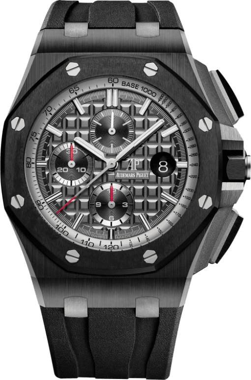 Audemars Piguet,Royal Oak Offshore 44mm,44mm,Titanium,Ceramic,Grey,Automatic,Chronograph,Day,26405CE,26405CE.OO.A002CA.01