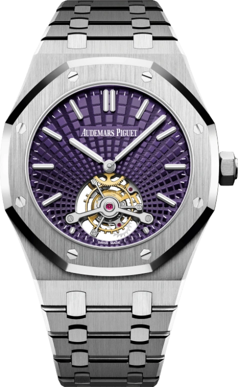 Audemars Piguet,Royal Oak 41mm,41mm,Stainless Steel,Purple,Handwound,Tourbillon,70hours,Francisco Lindor,26522ST,26522ST.OO.1220ST.01