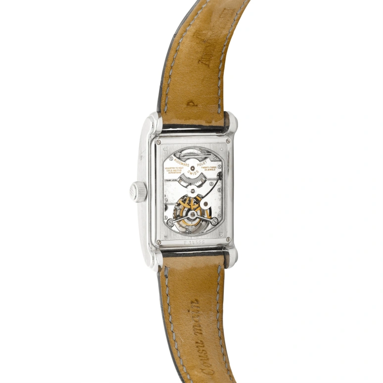 Audemars Piguet,Edward 29x49mm,29x49mm,White Gold,Antique Silver,Handwound,Power Reserve Indicator,Tourbillon,26006BC,26006BC.OO.D002CR.01